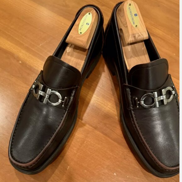 MEN LIMITED EDITION FERRAGAMO MASTER LOAFER GANCINI BIT BROWN (FITS LIKE 11.5) main image 4